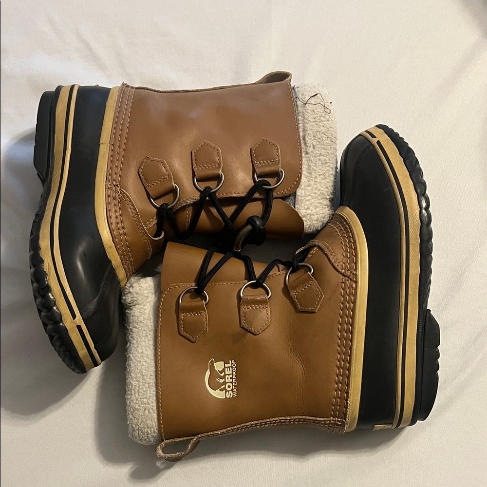 Sorel Kids' Brown and Black Winter Boots